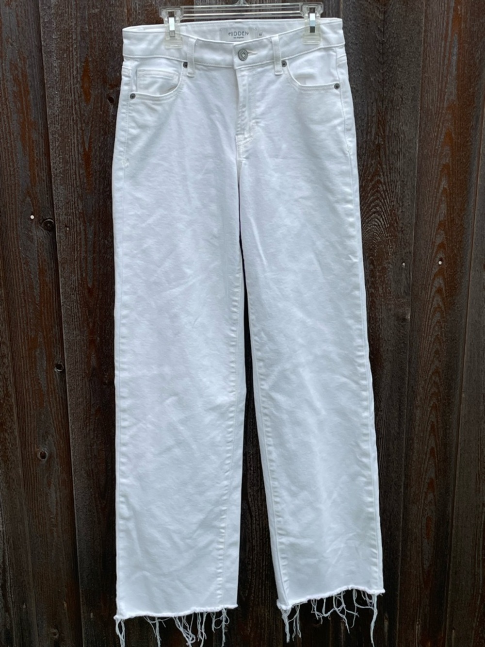 Hidden White Wide Leg Jeans - High-Rise Flare